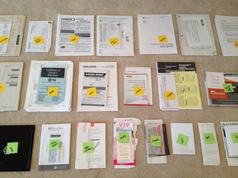 Sorting Manuals & Warranties Sorting Manuals & Warranties
