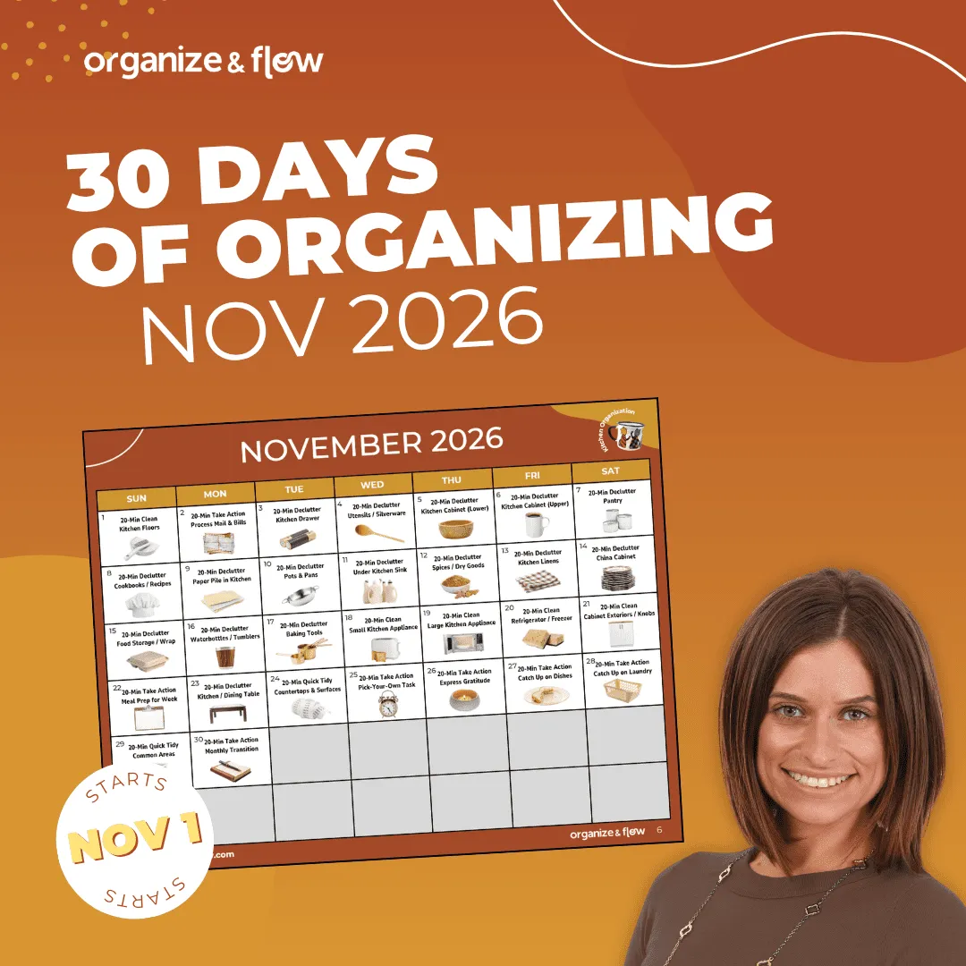 November Clutter-to-Calm Challenge - Organize & Flow Membership November Clutter-to-Calm Challenge - Organize & Flow Membership