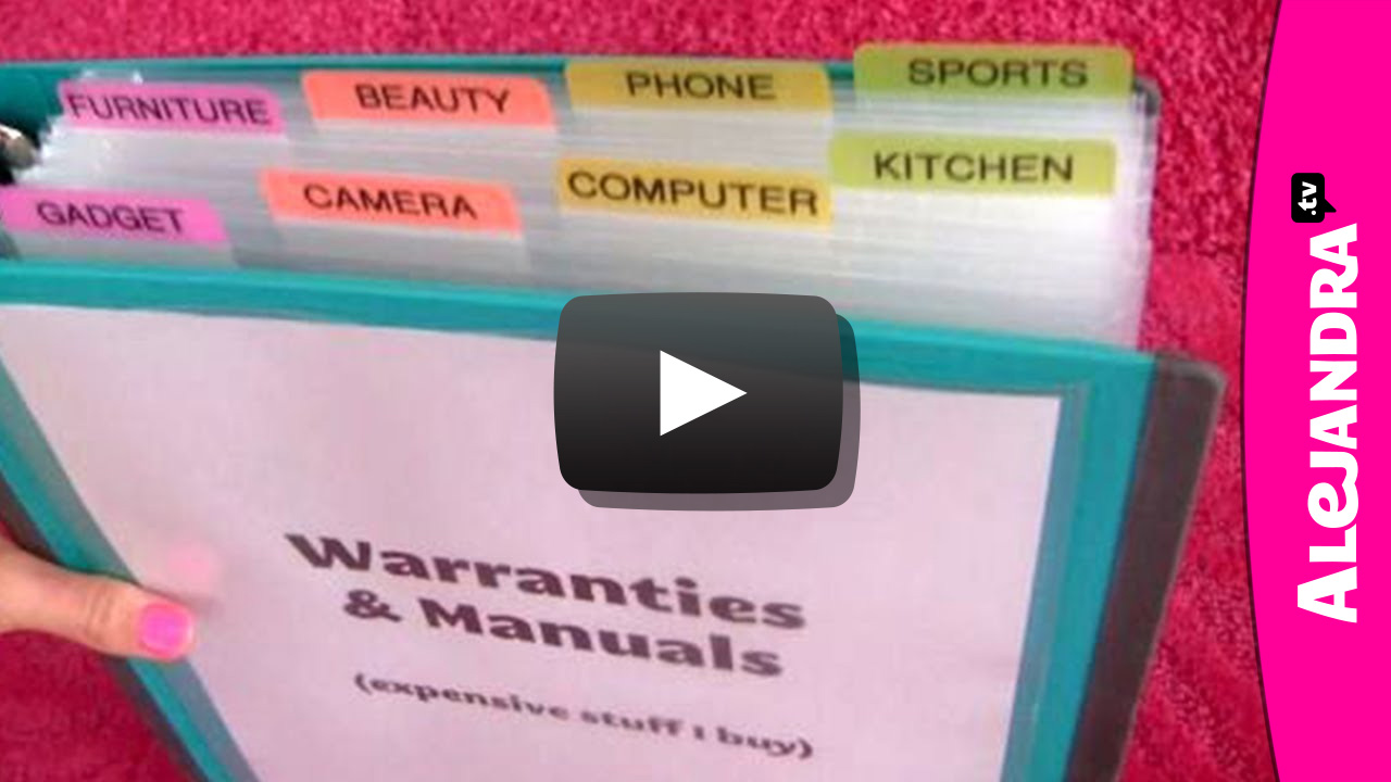 [VIDEO]: How to Organize Warranties, Manuals & Receipts