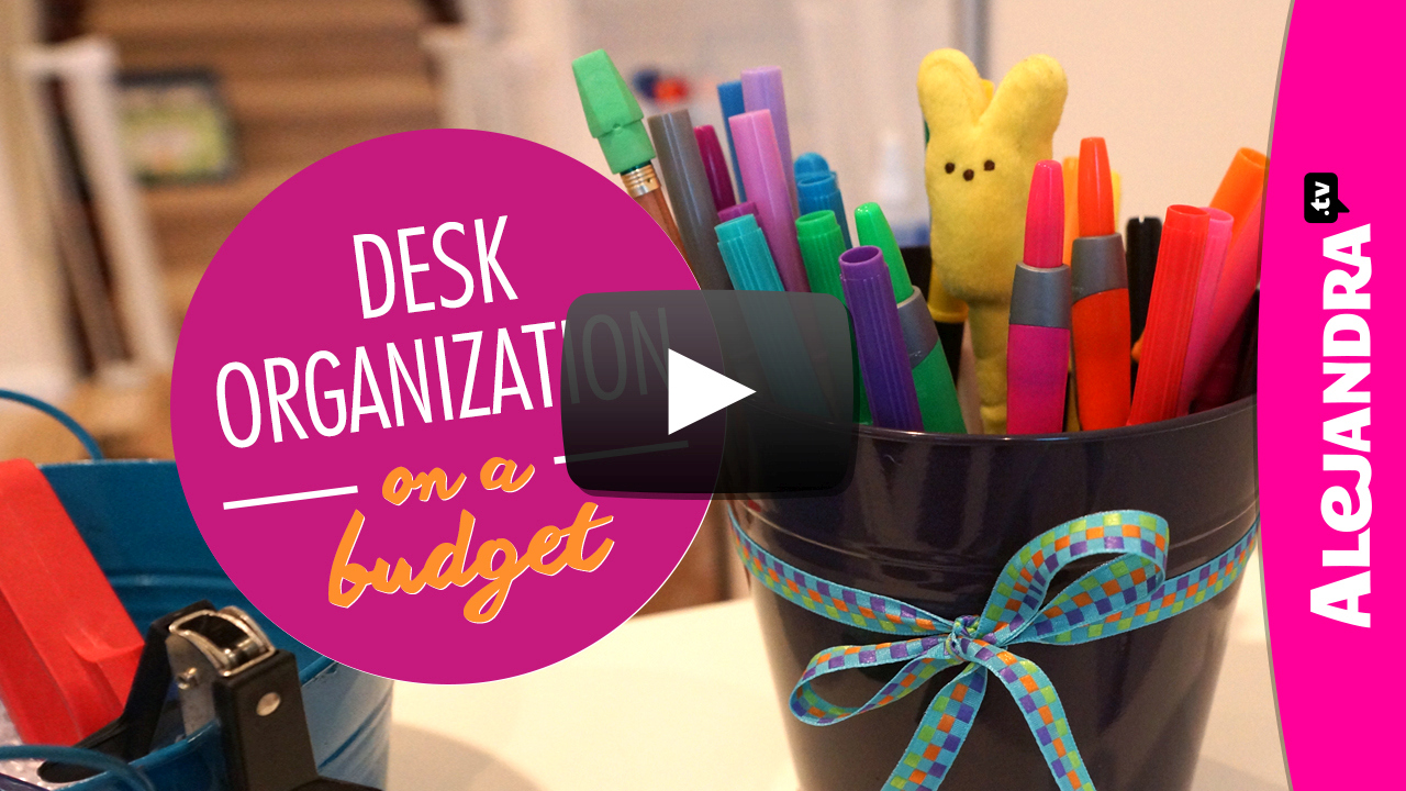 Desk Organization on a Budget (Part 2 of 4 Dollar Store Organizing)