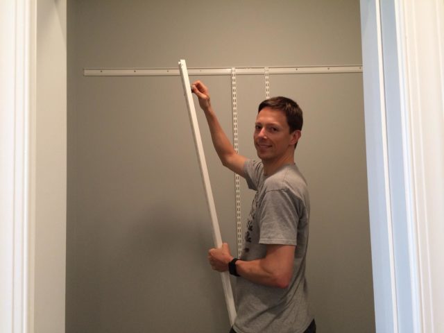 Ed Installing Closet Shelving!