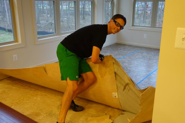 Ed Ripping Up the Vinyl Flooring Among The MANY Projects!