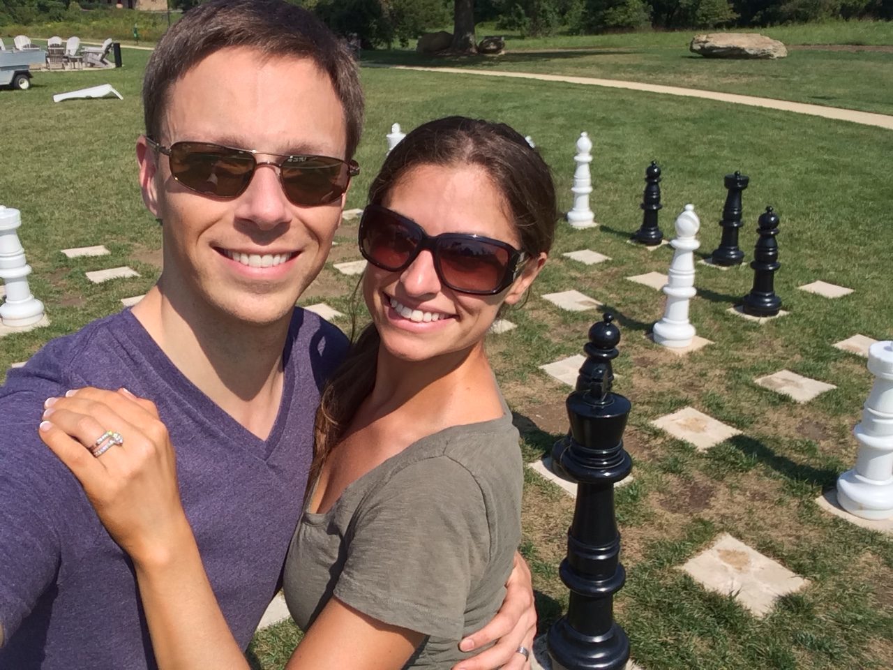 The Newlyweds Playing Jumbo Chess!