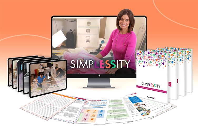 SimpLESSity® online decluttering course — step-by-step guide to letting go of clutter room by room