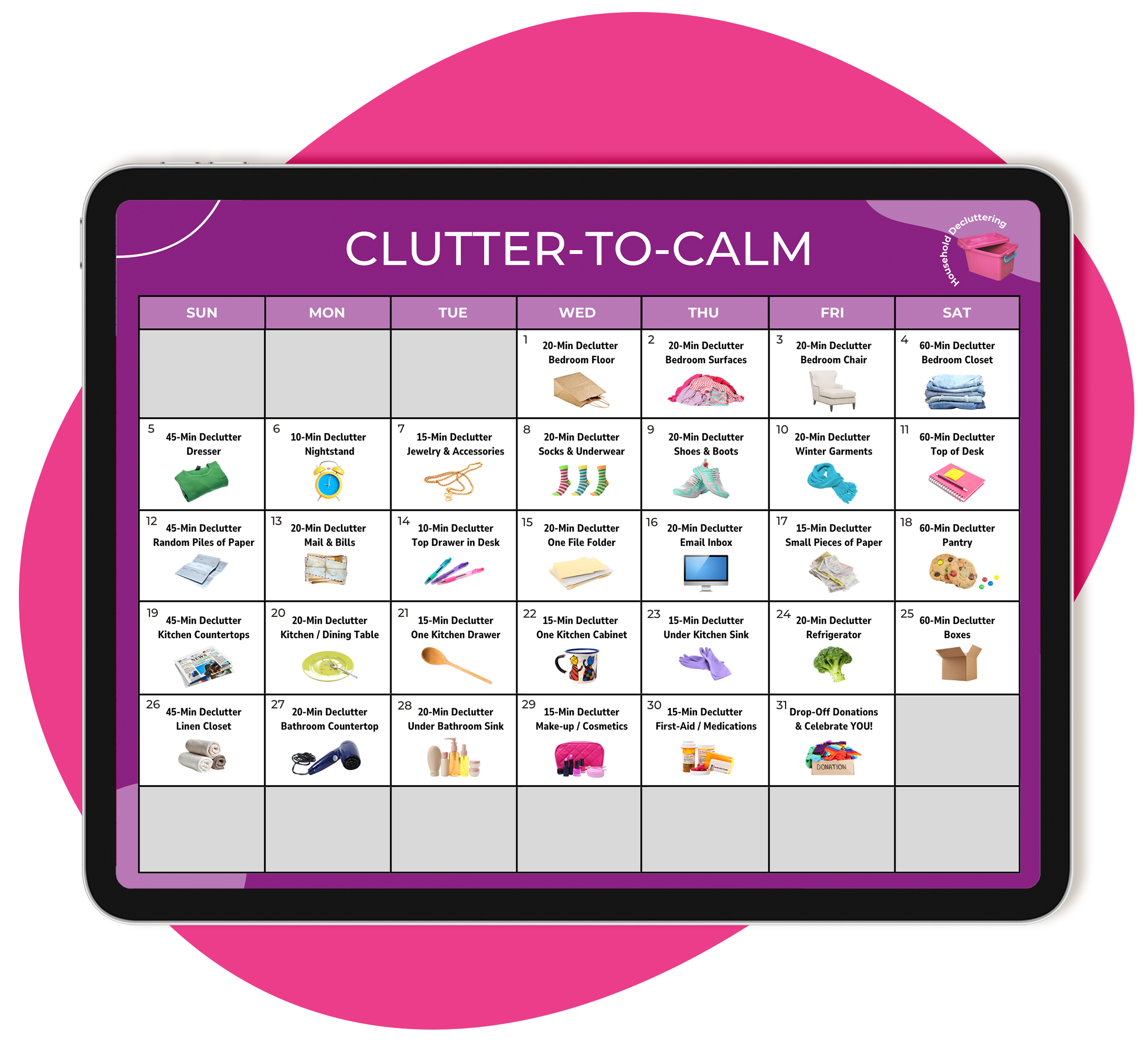 Clutter-to-Calm Calendar